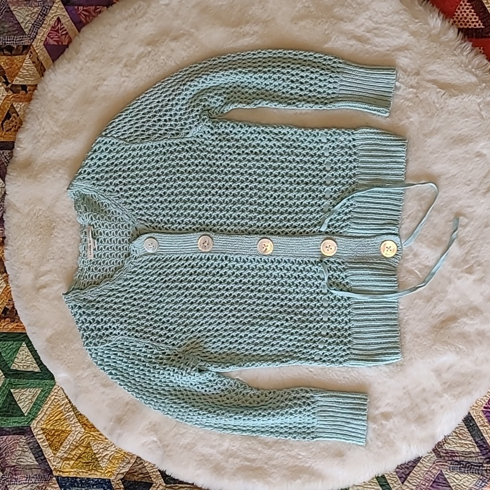 Banana Republic 100% Cotton Thick Knit Gorgeous Summer Cover Up Cardigan Large
